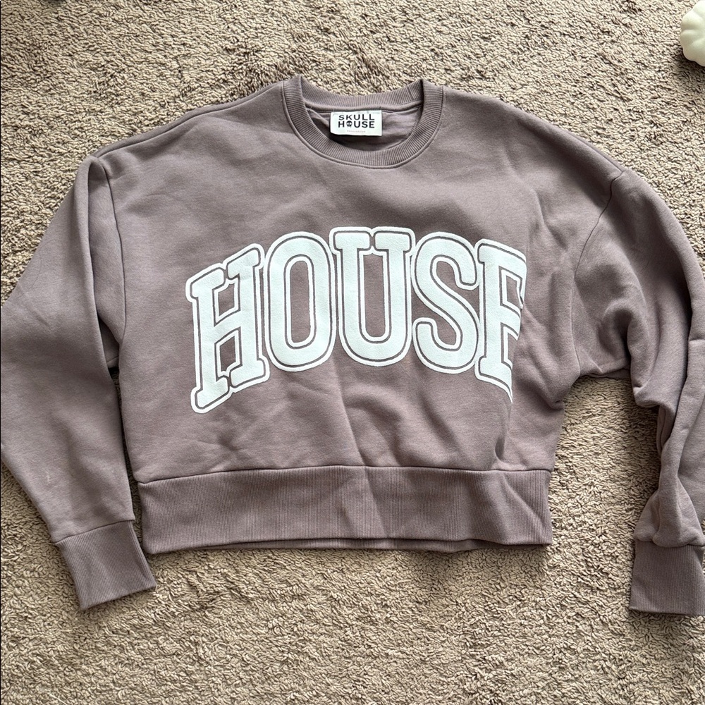 Skull House Designs Cropped Sweatshirt